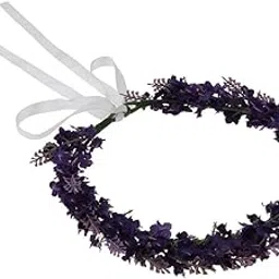 velura Jazzy Pearls®® Lavender Crown Floral Headband Headpiece Wedding Bridal Wreath Deep Purple|Home & Garden | Wedding Supplies | Flowers, Petals & Garlands-picture-28