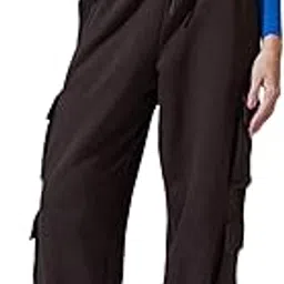 bewakoof Women's Fleece Super Loose Fit Joggers|Bewakoof Heavy Duty® 1.0 | Track pants for woman | Lower for women | Multipurpose | Activewear | Utility Pockets | Lightweight & Flexible Elastic Waist | Casual Joggers | Loose Fit-picture-19