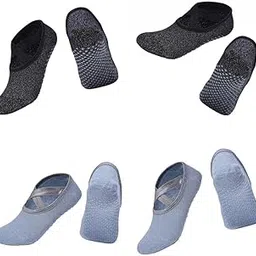 Merishopp 4X Pilates Barre Ballet Socks Yoga Dance Socks Non Slip Grip Black Gray | Socks | Womens Clothing | Clothing & Accessories | Fitness Running & Yoga-image-73