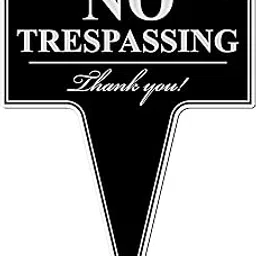 MRC Wood Products No Trespassing Aluminum Yard Sign with Stake Included 10x14-picture-11