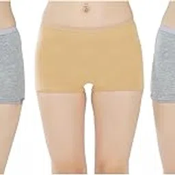 arla apparel Pure Cotton Seamless Plain Solid Boyshort Panties for Women Underwear Briefs Low-Waist Boyshorts Stylish Undergarments Boy Shorts for Girls, Pack of 3-picture-24