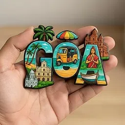Radiqore Souvenir Fridge Magnet (4x3 inch) | Collectible Indian City Travel Magnets | High-Power Magnet for Refrigerator, Almirah & Office Decor (Goa)-image-24
