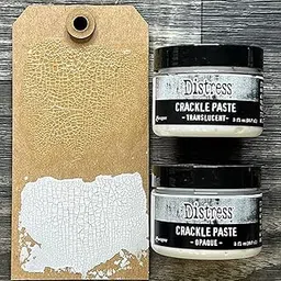 Bundle Set- Tim Holtz Distress® Crackle Paste Translucent and Opaque, 3oz Each TDA79651 and TDA71303 and-picture-60