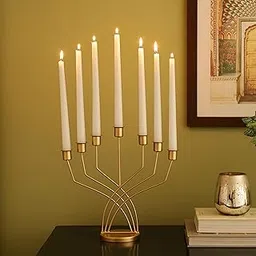 Creative Design Home Decor Blessing 7 Candelabra Candle Holder/Wedding Centerpiece Occasions Candelabra/Decorative Candle Holder for Dining Table Decorative 7 arm Candle Holders-picture-18