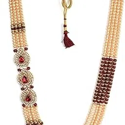 pihu creation in MarriageDulhe Ki moti mala,Four Layered Design,Necklace For Men Golden,Wedding Groom Mala-picture-56