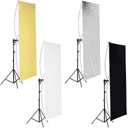 VTS Photo Studio Lighting Reflector/Arm (Gold/Black,Silver/White Reflector Panel with Stand)-picture-61