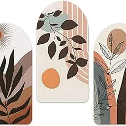 Kaameri Bazaar Abstract Plant Boho Botanical Art Print for Home Decor | Office | Gift | Wooden Wall Hanger| Living Room, Pack of 3 Pieces-picture-22