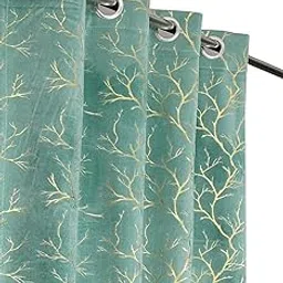 RSTC Window Curtains 5 Feet Long for Living Room – Window Curtain Set of 2 Pcs Panel, Velvet Blackout & Stylish Parda for Home Décor & Office Island Colour-image-8