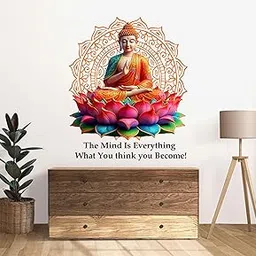 Wall Admire Gautam Buddha Quote Wall Sticker and Mural Size -23X19 Inches DA107-picture-24