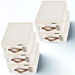 JIGSELL 5Pcs Bedsheet Organizer Clothes Storage box, Non-Woven Closet Organizer Underbed Storage for Bedding, Blankets, and Comforter (Pack of 5, Grey)-picture-23