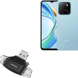 BoxWave Smart Gadget Compatible with Honor X5b Plus - AllReader SD Card Reader, microSD Card Reader SD Compact USB - Jet Black-picture-15