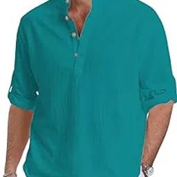 vida loca Men Solid Cotton Blend Straight Kurta Shirt for Men and Boys.-picture-17