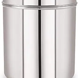 neelam Stainless Steel Silver 22 Gauge Deep Dabba/Storage Container 1400 ml, 1 Pcs, Elegant Food Storage Solution, Ideal for Storing Grains, Snacks, Leftovers, Perfect for Daily Use, Easy to Clean. image 1