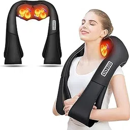 CALMORA Shiatsu Back and Neck Massager, Back Massager Deep Tissue Kneading Neck and Shoulder Massage with Heat, Electric Massage Pillow Best Gift (NOT Cordless)-picture-20
