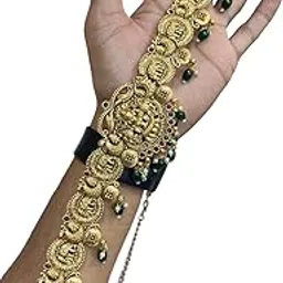 KGR Splash elephant design Green BEads Hangings ottiyanam Ethnic Bridal Kamarbandh | Kamarpatta | Kamarbandh Belt for Wedding-picture-45