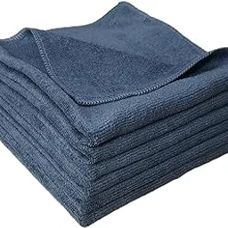 SOBBY Microfiber Cleaning Cloth for Home Kitchen Car Bike Laptop Cleaning, 4 pcs Reusable Absorbent Lint Free Microfiber Car Cleaning Cloth - 40x40 cm, 340 GSM, Grey-image-81