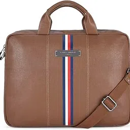 tommy hilfiger Men Westminster Professional Plus Formal Leather Laptop Business Case - Dark Tan-picture-54