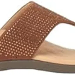 soultouch IRIS Flip Flop Slipper for Women, Comfortable Midsole With Arch Support, Foot Pain and Discomfort, Slip On Indoor and Outdoor For Summer, Golden, PU Upper-picture-37