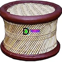 Generic Priyansh Mudda House Handmade Sarkanda Wooden Small Muddi/Stool (Wood, Brown) - 3 Cm, 30 Cm image 1