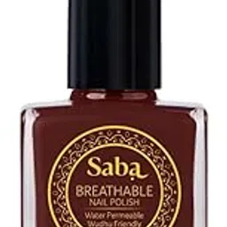 Saba Breathable Nail Polish 12 ml (Mahogany Red) High Glossy Shine Finish, No Toxin, Long lasting Polish, Water Permeable, Quick Dry-picture-18