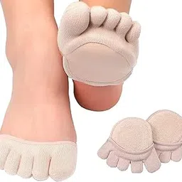 Women Five Toes Forefoot Pads Half Insoles Foot Socks Invisible Protector Pain Relief Forefoot Pads Multicolor 1 Pair-picture-38