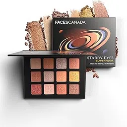 FACES CANADA Starry Eyes Eye Shadow Palette - Supernova 01, 16g | Shimmer & Matte Shades | Long Lasting & Highly Pigmented | Smudge Proof & Sweat Resistance | One Stroke Application | Luxurious Finish-picture-21