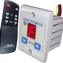 TR103, One Digital Ceiling Fan Remote Regulator with Timer for Non-modular Screw Fitted Switch Board, White.-image-14