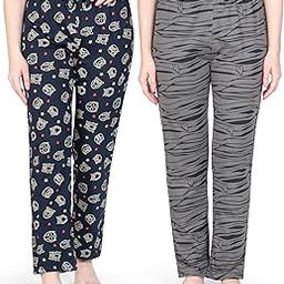 ariel Women's Cotton Printed Pyjama pack of 2-picture-4