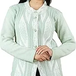 creative panther Women's Sage Green Cable Knit Cardigan, Long Sleeve Button Front Sweater, Winter Wear-picture-36