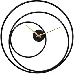 THE STYLE SUTRA Round Hanging Clock Non Ticking Party Farmhouse 24inch Industrial Wall Clock Black-image-7