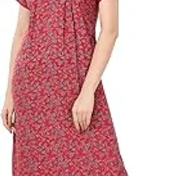 soulemo Women's Cotton, Rayon & Polyester Printed Maxi Nighty (Alpine) 861-picture-21