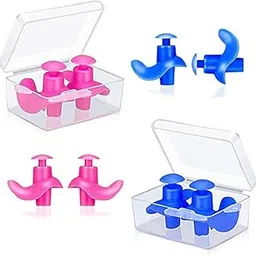 Swimming Ear Plugs, Waterproof Reusable Silicone Ear Plugs, Swimming Ear Plugs for Adults Kids, for Swimmers Showering Bathing Surfing and Other Water Sports, 4 Pairs-picture-15