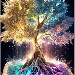 TREXEE 5D Diamond Painting Kit for Adults & Kids, 30 * 40cm DIY Paint by Numbers Kit DIY Diamond Painting by Numbers Kit Cross Stitch Pictures Arts Craft Gift for Kids & Adults Tree of Life-image-74