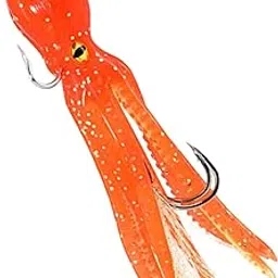 Fishing Lures, Fishing Bait Octopus Skirt Swimbait Orange Paddle Tail Ideal for Bass & Trout-picture-27
