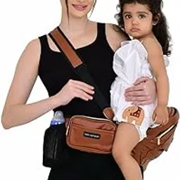 Tippy Tap Baby Carrier with Hip Seat, in-Built Mini Diaper Bag & Convertible to Sling Carry Bag 6-in-1 Baby Carrier for 5 Months to 36 Months Or Upto 18 Kgs (Caramel Calm)-picture-63