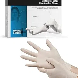 Disposable Latex Gloves Hand Protection Rubber Examination Glove for Hospital, Clinic, Sanitary & Kitchen (Pack of 36, Medium)-picture-10