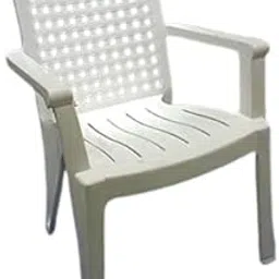 Highway Plastic Comfortable Plastic Arm Chair Set (White_Set of 1)-picture-16