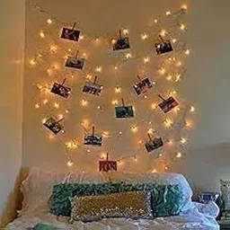 14 LED Photo Clip String Lights, 4M Warm White Fairy Lights with Clips for Hanging Pictures, Wall Decor, Bedroom Decoration, Party & Wedding Indoor String Lights-image-57