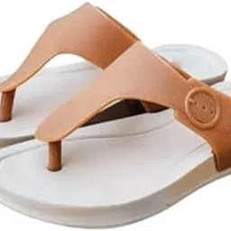 Women's Open Toe Orange Slip-On Sandals for Outdoor-picture-52
