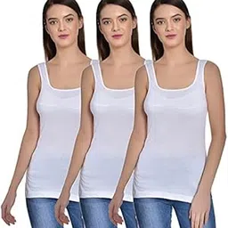 orance Women's Regular Fit Sleeveless Cotton Long Camisole Slip Spaghetti Combo Pack of 3-picture-42