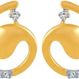 p.c. chandra jewellers Gold and Diamond Stud Earrings for Women-picture-13