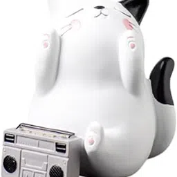 CALANDIS Cat Figurine Desktop Decoration Animal Figurine for Home Bookshelf Workplace 11x10x13cm | Figurines-picture-28