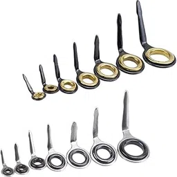 THE STYLE SUTRA® 14 Piece Single Leg Fishing Rod Ring Eye Guide Set Rod Repair Building Tools | 14 Pieces Fishing Rod Ring Guide-picture-42
