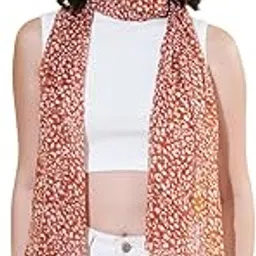 anvi be yourself Women's Printed Chiffon Scarf With Tasselles-picture-10