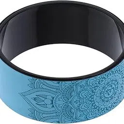 Yoga Back Wheel Roller, Back Roller Wheel Yoga Wheel Stretch Wheel Thicken PU Blue for Home for Yoga for Gym-picture-10