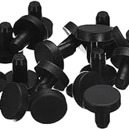 uxcell 20 Pieces Black Rubber Stopper, J4 Waterproof Plug Holes for 4mm / 0.16" Hole-image-12