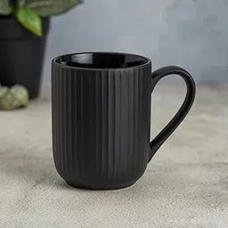 Clay Craft Fine Ceramic Linea Microwave Safe Coffee & Milk Mug, 360Ml, 1 Piece, Black, Mug for Coffee, Ideal for Gifting, Perfect for Home & Office-picture-10