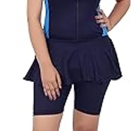 Mitushi Women Poly Jersy Frock Style Costume for Women Half Sleeves Half Length with Front Zipper (Without Pads) Style Swim-image-58