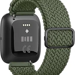 Tobfit Nylon Single Loop Woven Watch Strap Compatible with Fitbit Versa/Versa 2 Smart Watch (Watch Not Included), Removable Sport Belt for Men and Women-picture-22