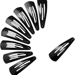 siddhi jewels Tic Tac Hair Clips for Women – Glossy Black Pack of 24 (5 cm) Bulk Hair Accessories & Hair Grips – High-Shine Scratch-Resistant No-Slip Spring-Steel Clamps-picture-46